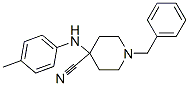 1-芐基-4-(對甲苯胺)哌啶-4-甲腈 結(jié)構(gòu)式