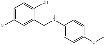 4-chloro-2-{[(4-methoxyphenyl)amino]methyl}phenol Struktur