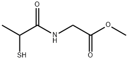Glycine, N-(2-Mercapto-1-oxopropyl)-, Methyl ester Struktur