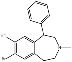 8-BROMO-2,3,4,5-TETRAHYDRO-3-METHYL-5-PHENYL-1H-3-BENZAZEPIN-7-OL HYDROBROMIDE 結(jié)構(gòu)式