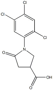 5-oxo-1-(2,4,5-trichlorophenyl)pyrrolidine-3-carboxylic acid Struktur