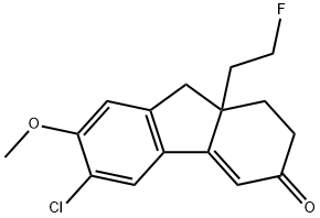 6-chloro-9a-(2-fluoroethyl)-7-methoxy-9,9a-dihydro-1H-fluoren-3(2H)-one Struktur