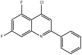 4-CHLORO-5,7-DIFLUORO-2-PHENYLQUINOLINE, 1155603-85-2, 結構式