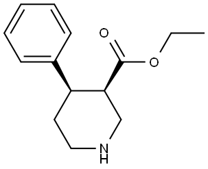 cis-ethyl 4-phenylpiperidine-3-carboxylate Struktur