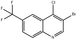 3-溴-4-氯-6-三氟甲基喹啉 結(jié)構(gòu)式