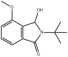 2-tert-Butyl-3-hydroxy-4-methoxyisoindolin-1-one Struktur