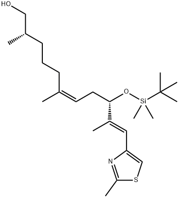 (+)-(2S,6Z,9S,10E)-9-{[tert-Butyl(dimethyl)silyl]oxy}-2,6,10-trimethyl-11-(2-methyl-1,3-thiazol-4-yl)-undeca-6,10-dien-1-ol Struktur