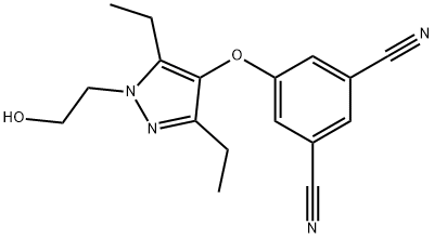 3-氰基-5-[[3,5-二乙基-1-(2-羥基乙基)-1H-吡唑-4-基]氧基]苯腈