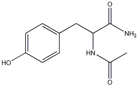 2-Acetylamino-3-(4-hydroxy-phenyl)-propionamide Struktur