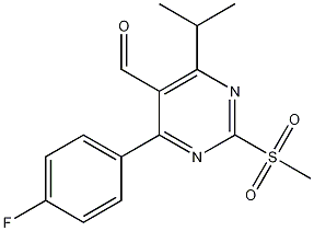 4-(4-Fluorophenyl)-5-formyl-6-isopropyl-2-methylsulfonylpyrimidine 結構式