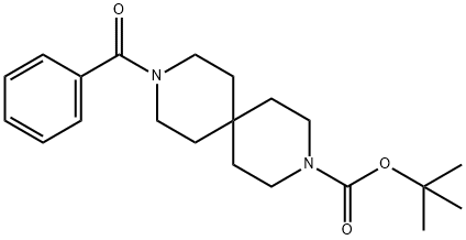 3,9-Diazaspiro[5.5]undecane-3-carboxylic acid, 9-benzoyl-, 1,1-dimethylethyl ester Struktur