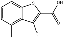 3-クロロ-4-メチル-1-ベンゾチオフェン-2-カルボン酸 化學(xué)構(gòu)造式