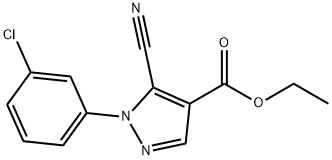 ethyl 1-(3-chlorophenyl)-5-cyano-1H-pyrazole-4-carboxylate Struktur