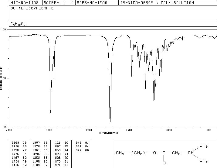 Butyl isovalerate(109-19-3) IR2