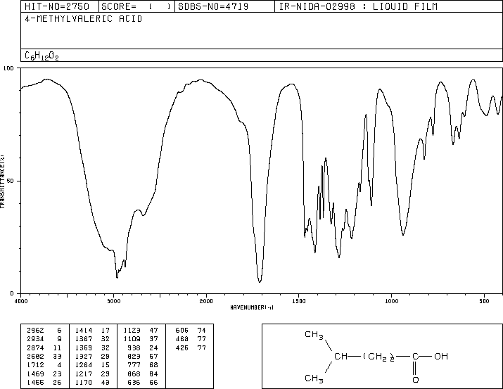 4-Methylvaleric acid(646-07-1) IR1