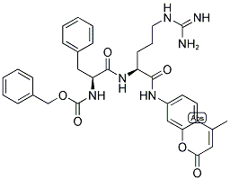 4-メチル-7-[(Z-L-Phe-L-Arg-)アミノ]クマリン 化學(xué)構(gòu)造式