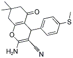 2-AMINO-7,7-DIMETHYL-4-(4-METHYLTHIOPHENYL)-5-OXO-4,6,7,8-TETRAHYDRO2H-CHROMENE-3-CARBONITRILE Structure