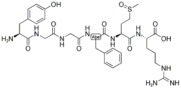 H-TYR-GLY-GLY-PHE-MET(O)-ARG-OH Structure