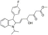 METHYL 7-[3-(4-FLUOROPHENYL)-1-ISOPROPYL-2,3-DIHYDROINDOL-2-YL]-5-HYDROXY-3-OXOHEPT-6-ENOATE Structure