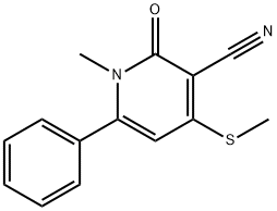 1-METHYL-4-(METHYLSULFANYL)-2-OXO-6-PHENYL-1,2-DIHYDRO-3-PYRIDINECARBONITRILE Structure