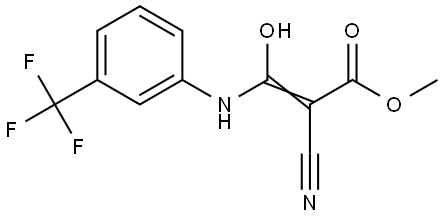 METHYL-2-NITRILO-3-HYDROXY-3-((3-(TRIFLUOROMETHYL)PHENYL)AMINO)PROP-2-ENOATE Struktur