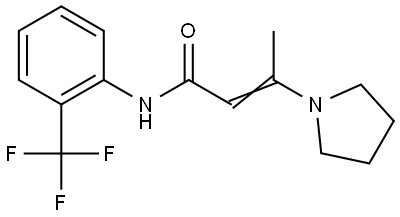 3-PYRROLIDIN-1-YL-BUT-2-ENOIC ACID (2-TRIFLUOROMETHYL-PHENYL)-AMIDE Struktur