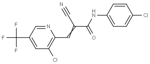 N-(4-CHLOROPHENYL)-3-[3-CHLORO-5-(TRIFLUOROMETHYL)-2-PYRIDINYL]-2-CYANOACRYLAMIDE Struktur