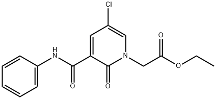 ETHYL 2-[3-(ANILINOCARBONYL)-5-CHLORO-2-OXO-1(2H)-PYRIDINYL]ACETATE Struktur
