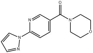MORPHOLINO[6-(1H-PYRAZOL-1-YL)-3-PYRIDINYL]METHANONE Structure