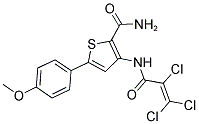 5-(4-METHOXYPHENYL)-3-[(2,3,3-TRICHLOROACRYLOYL)AMINO]THIOPHENE-2-CARBOXAMIDE Struktur