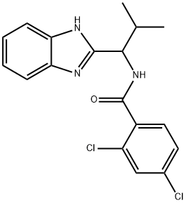 N-[1-(1H-1,3-BENZIMIDAZOL-2-YL)-2-METHYLPROPYL]-2,4-DICHLOROBENZENECARBOXAMIDE Structure