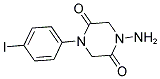 1-AMINO-4-(4-IODOPHENYL)PIPERAZINE-2,5-DIONE Structure