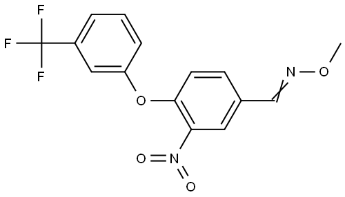 3-NITRO-4-[3-(TRIFLUOROMETHYL)PHENOXY]BENZENECARBALDEHYDE O-METHYLOXIME Struktur