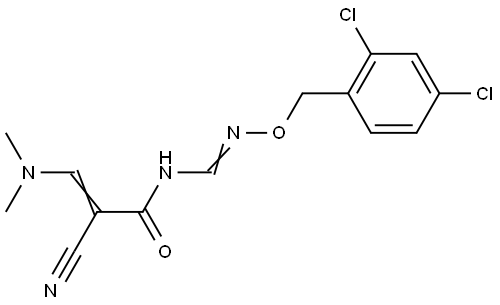 2-CYANO-N-(([(2,4-DICHLOROBENZYL)OXY]IMINO)METHYL)-3-(DIMETHYLAMINO)ACRYLAMIDE Struktur