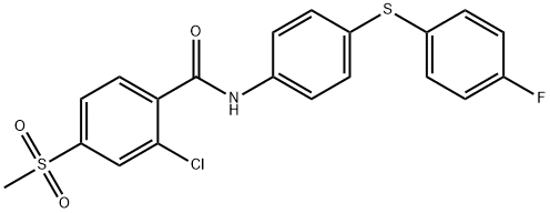 2-CHLORO-N-(4-[(4-FLUOROPHENYL)SULFANYL]PHENYL)-4-(METHYLSULFONYL)BENZENECARBOXAMIDE Structure