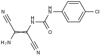 N-[(Z)-2-AMINO-1,2-DICYANOETHENYL]-N'-(4-CHLOROPHENYL)UREA Struktur