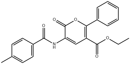 ETHYL 3-[(4-METHYLBENZOYL)AMINO]-2-OXO-6-PHENYL-2H-PYRAN-5-CARBOXYLATE price.