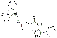 FMOC-D-HIS(BOC)-OH Structure