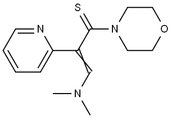 3-(DIMETHYLAMINO)-1-MORPHOLINO-2-(2-PYRIDINYL)-2-PROPENE-1-THIONE Struktur