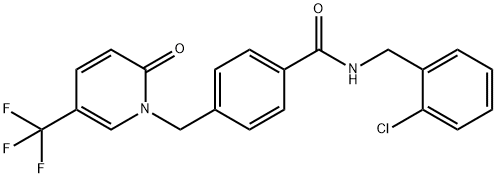 N-(2-CHLOROBENZYL)-4-([2-OXO-5-(TRIFLUOROMETHYL)-1(2H)-PYRIDINYL]METHYL)BENZENECARBOXAMIDE Structure