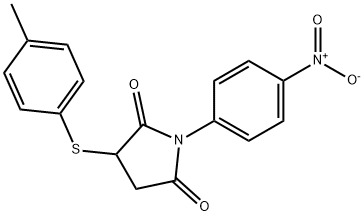 3-[(4-METHYLPHENYL)SULFANYL]-1-(4-NITROPHENYL)DIHYDRO-1H-PYRROLE-2,5-DIONE Structure