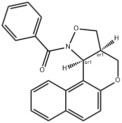 3A,11C-DIHYDRO-3H-BENZO[5,6]CHROMENO[4,3-C]ISOXAZOL-1(4H)-YL(PHENYL)METHANONE Struktur