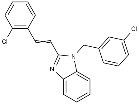 1-(3-CHLOROBENZYL)-2-(2-CHLOROSTYRYL)-1H-1,3-BENZIMIDAZOLE Struktur