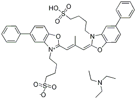 3-(4-SULFOBUTYL)-5-PHENYL-2-[3-(3-(4-SULFOBUTYL)-5-PHENYL-2-BENZOXAZOLINYLIDENE)-2-METHYL-1-PROPENYL] BENZOXAZOLIUM HYDROXIDE, INNER SALT Structure