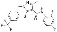 N-(2,4-DIFLUOROPHENYL)-1,3-DIMETHYL-5-([3-(TRIFLUOROMETHYL)PHENYL]SULFANYL)-1H-PYRAZOLE-4-CARBOXAMIDE Structure