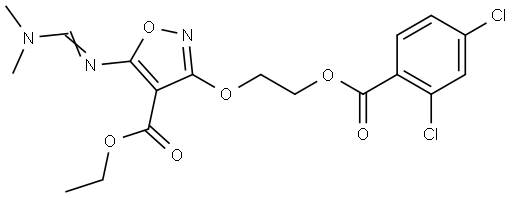 ETHYL 3-(2-[(2,4-DICHLOROBENZOYL)OXY]ETHOXY)-5-([(DIMETHYLAMINO)METHYLENE]AMINO)-4-ISOXAZOLECARBOXYLATE Struktur