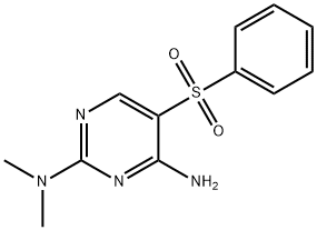 N-[4-AMINO-5-(PHENYLSULFONYL)-2-PYRIMIDINYL]-N,N-DIMETHYLAMINE Struktur