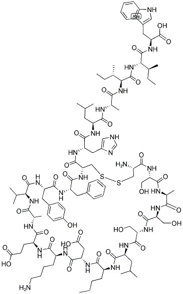 CYS-SER-ALA-SER-SER-LEU-NLE-ASP-LYS-GLU-ALA-VAL-TYR-PHE-CYS-HIS-LEU-ALA-ILE-ILE-TRP 結(jié)構(gòu)式