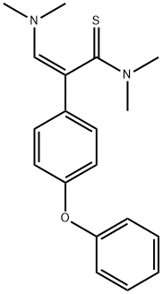3-(DIMETHYLAMINO)-N,N-DIMETHYL-2-(4-PHENOXYPHENYL)-2-PROPENETHIOAMIDE Structure