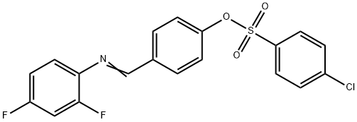 4-([(2,4-DIFLUOROPHENYL)IMINO]METHYL)PHENYL 4-CHLOROBENZENESULFONATE Struktur